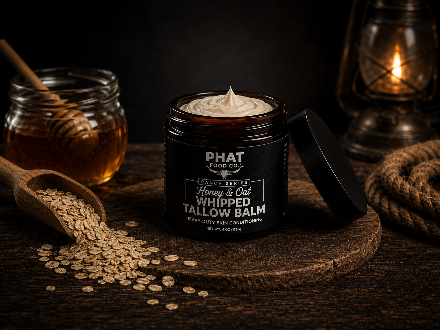 PHAT Food Co. Whipped Tallow Balm | 100% Grass-Fed Beef Tallow | 14 oz