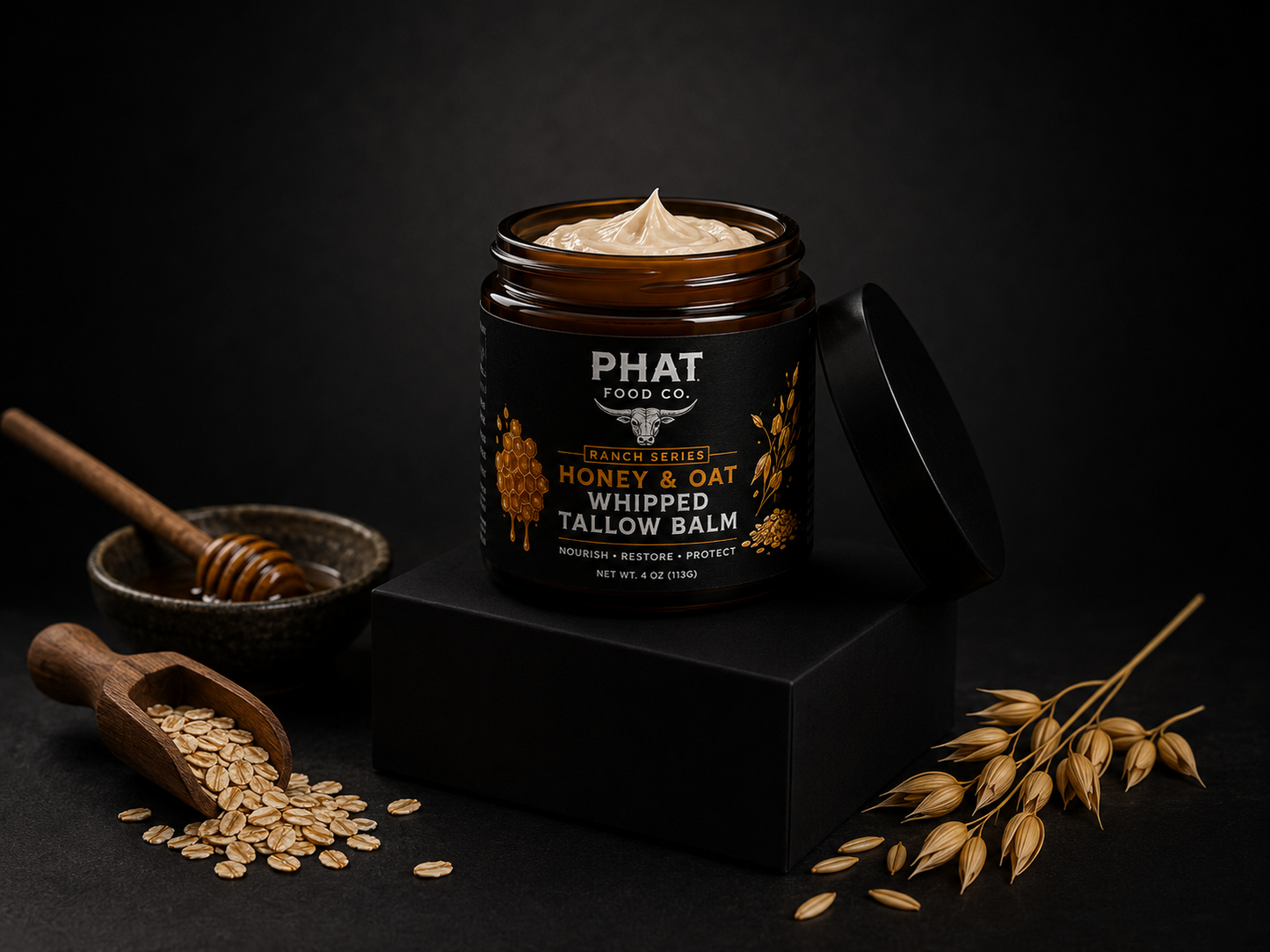 PHAT Food Co Ranch Series – Honey & Oat Whipped Tallow Balm
