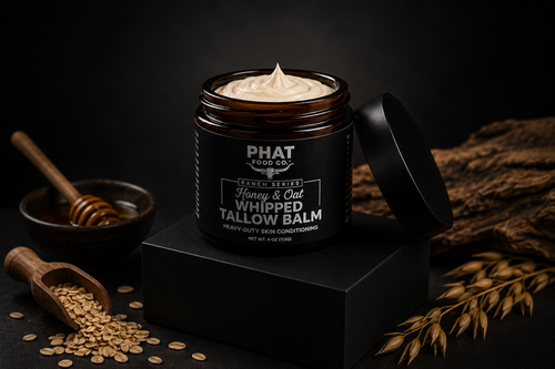 PHAT Food Co. Whipped Tallow Balm | 100% Grass-Fed Beef Tallow | 14 oz